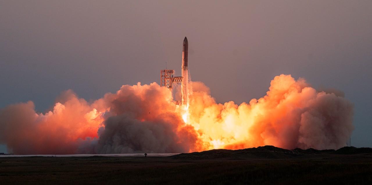 Décollage du Super Heavy et du Starship le 13 octobre 2024 depuis la base de Boca Chica, au Texas. © Space X